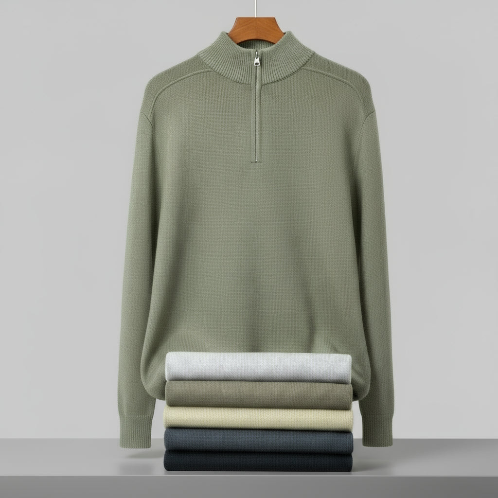 Lucerne Quarter-Zip Wool Sweater